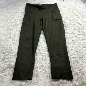 Lululemon Fast and Free Crop II 19" *Non-Reflective Dark Olive
